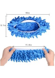 Aiwanto 5 أزواج من أحذية Duster Mop القابلة لإعادة الاستخدام ستوكات منظف الأرضيات مجموعة ممسحة نعال وغطاء أحذية من الألياف الدقيقة ونعال ممسحة للأتربة لتنظيف أرضية الحمام والمكتب والمطبخ بألوان عشوائية