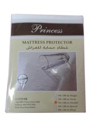 Princess Terry Mattress Protector Waterproof - White 100 x 200 cm