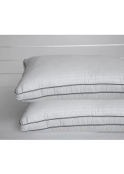 Maestro 1 Pc Microfiber 85 GSM 1 cm Stripe Pillow Double Piping - 50x90cm,1600grms