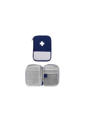1 قطعة. - حقيبة إسعافات أولية صغيرة للبقاء على قيد الحياة في حالات الطوارئ متعددة الطبقات ، حقيبة تخزين طبية خارجية رياضية للسفر ، ميد. - أزرق.
