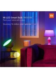 Xiaomi - 2pcs Pack Global Version Xiaomi MI Smart LED Colorful Bulb 800 Lumens 10W E27 Lamp