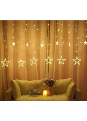 Doreen LED Strip Lights in the form of stars for Ramadan decorations, 2.5 meters, 220 volts, white