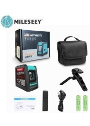 Mileseey Laser Level | Professional 2 Lines Vertical Cross Laser Leveler with Battery and Tripod | L52R