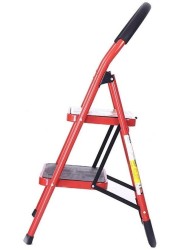 2 Steps Folding Steel Ladder HOME PURPOSE LADDER with Rubber Handgrip and NonSlip Treads, 330lbs Capacity Ladder, Foldable Ladders, Multicolor Step Ladder for Genral Maintinace Use etc