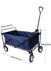 Portable Folding Garden Baby Stroller Outdoor Carriage Trolley 80kg Max Outdoor/Festival/Camping Blue