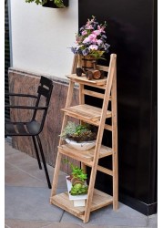 YATAI Wooden Ladder Flower Pot Rack