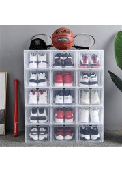 Lash Shoe Storage Box, Stackable High Quality Storage Bins - Shoes Size Up to UK45, Set of 6 Clear Boxes