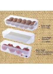 Aiwanto 4 Pack 3 Layer Storage Box Fridge Storage Containers Vegetables Egg Storage Box Bins Kitchen Cabinet Organizer