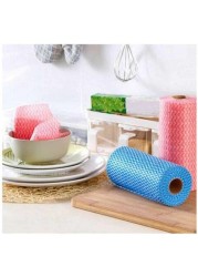 ALISSA 2 Rolls of Reusable Multipurpose Kitchen Cleaning Rag (Random Color)