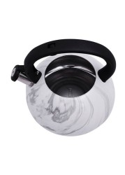 Royalford Stainless Steel Kettle, White/Black/Grey, 3 Liter, 22.3 x 22.3 x 20.5 cm