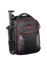 HAMA 139855 &quot;Miami&quot; Camera Backpack, 190, black/red