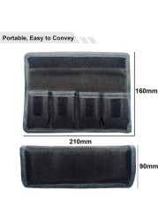 Coopic DSLR Battery Bag Holder Case For Aa Battery Lp-E6 Lp-E8 Lp-E10 Lp-E12 En-El14 En-El15 Fw50 F550 And More Suitable For Battery D800 5D Iii A77 (Grey)