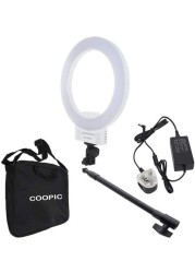 Coopic Rl-480Sii Bio-Color 3200K-5600K (12 Inches/31 Centimeters Outer, 36W, 240 Pieces LED Smd) Dimmable Ring Video Light With Bendable Tube (White Body)