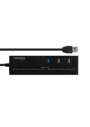 Promate USB Hub, High-Performance Ultra Slim 10 Port USB HUB with 4-Port USB 3.0, 6-Port USB 2.0 with Individual Power Switch and LEDs for Mac, Windows, Linux System PC, MasterHub