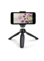 Yungteng - Mini Tripod Mount Stand For Digital Camera, iPhone And Samsung Black
