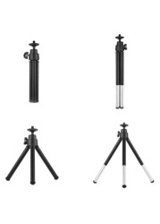 Sunshine - 2-Section Extendable Desktop Tripod Stand Holder 0.25inch Black/Silver