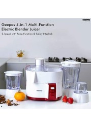 Geepas Gsb9890 4-In-1 Food Processor With Safety Lock