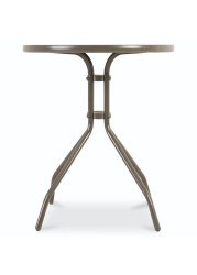 Bari Steel Table W/Glass Top GoodHome (598 x 700 mm)