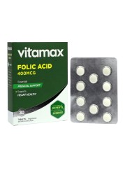 Vitamax Folic Acid 400 mcg Tablets 30&#039;s