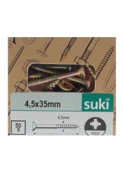 Suki Chipboard Screws (4.5 x 35 mm, 50 Pc.)