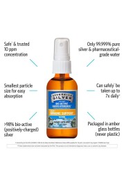 Sovereign Silver  Bio-Active Silver Hydrosol Daily+ Immune Support 10 PPM Spray 2 fl.oz./59 mL