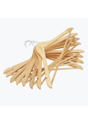 Wooden Flat Hanger W/ Round Bar (44.5 cm, 8 pcs)