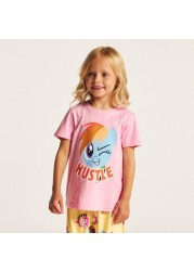 Hasbro Printed Round Neck T-shirt and Pyjama - Set of 2