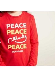 Expo 2020 Graphic Print Pullover with Long Sleeves