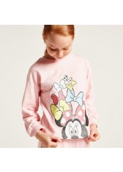 Disney Minnie Mouse Print Sweatshirt with Long Sleeves