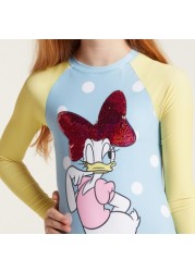 Daisy Duck Printed Swimsuit with Raglan Sleeves