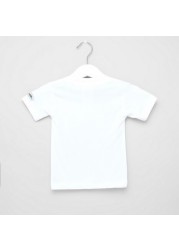 Just Add A Kid Printed T-shirt with Round Neck and Short Sleeves