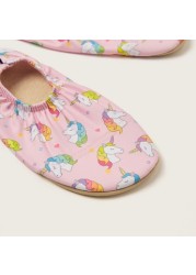 Slipstop Unicorn Print Slip-On Shoes