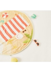 Fancy Fluff Beach Print Playmat with Detachable Soft Toys