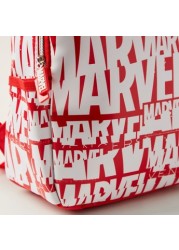 All Over Marvel Print Backpack with Adjustable Straps - 13.5 inches