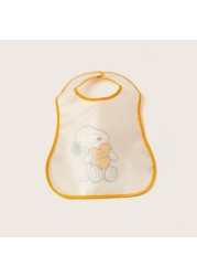 Disney Snoopy Print Bib with Snap Button Closure - Set of 2