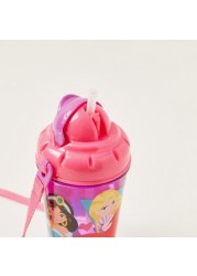 Disney Princess Printed Bottle with Strap - 440 ml