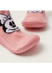 Disney Minnie Mouse Print Sneaker Booties