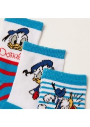 Disney Daffy Duck Print Socks with Elasticated Hem - Set of 3