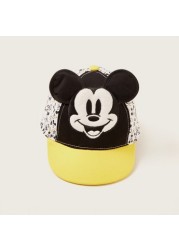 Disney Mickey Mouse Detail Baseball Cap with Adjustable Strap