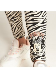 Minnie Mouse Print Leggings with Elasticated Waistband