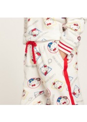 Sanrio All-Over Hello Kitty Print Knit Pants with Pockets and Drawstring Closure