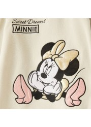 Disney Minnie Mouse Print Night Dress with Long Sleeves