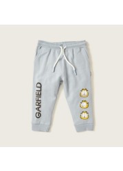 Garfield Print Crew Neck T-shirt and Joggers Set