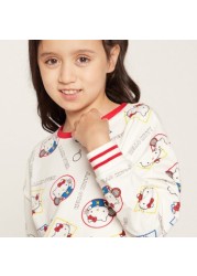 Sanrio All-Over Hello Kitty Print Pullover with Long Sleeves