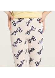 All-Over Barbie Print Leggings with Elasticated Waistband