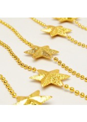 Beaded Golden Star Christmas Tree String