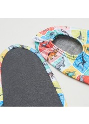 Printed Slippers with Elasticised Hem