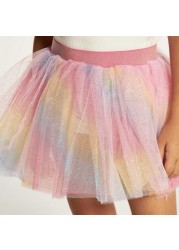 Charmz Glittery Tutu Skirt with Elasticated Waistband