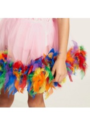 Charmz Tutu Skirt with Feather Applique