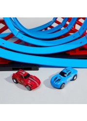 Juniors Super Racer Track Playset with 2 Pull Back Cars